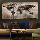 Black and White World Map Canvas Print – Framed Wall Art for by MyGreatCanvas | Canvas Wall Art Prints | Photo Prints & Wall Decor
