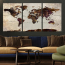 World Map Canvas Triptych – Colorful Global Wall Art for by MyGreatCanvas | Canvas Wall Art Prints | Photo Prints & Wall Decor