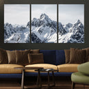 Snowy Mountain Range Canvas Print, Alpine Peaks Landscape by MyGreatCanvas | Canvas Wall Art Prints | Photo Prints & Wall Decor