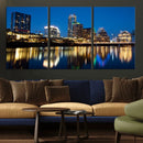 Austin Skyline Wall Art Canvas Print, Austin Downtown Night by MyGreatCanvas | Canvas Wall Art Prints | Photo Prints & Wall Decor