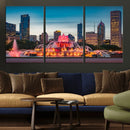 Chicago Wall Art Canvas Print - Chicago City Downtown Night by MyGreatCanvas | Canvas Wall Art Prints | Photo Prints & Wall Decor