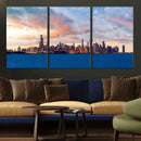 Chicago Wall Art Canvas Print - Chicago City Downtown Night by MyGreatCanvas | Canvas Wall Art Prints | Photo Prints & Wall Decor