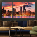 Chicago Wall Art Canvas Print - Chicago City Downtown Night by MyGreatCanvas | Canvas Wall Art Prints | Photo Prints & Wall Decor