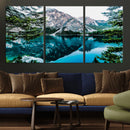 Alpine Mountain Lake Wall Art Canvas Print – Turquoise by MyGreatCanvas | Canvas Wall Art Prints | Photo Prints & Wall Decor