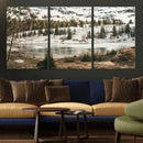 Snowy Mountain Landscape Wall Art Canvas Print, Alpine Pine by MyGreatCanvas | Canvas Wall Art Prints | Photo Prints & Wall Decor