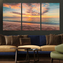 Sunset Beach Wall Art Canvas Print – Soft Coastal by MyGreatCanvas | Canvas Wall Art Prints | Photo Prints & Wall Decor
