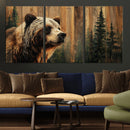 Grizzly Bear Wall Art Canvas Print, Rustic Wildlife Bear by MyGreatCanvas | Canvas Wall Art Prints | Photo Prints & Wall Decor