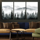 Misty Pine Forest Mountain Landscape Wall Art Canvas Print by MyGreatCanvas | Canvas Wall Art Prints | Photo Prints & Wall Decor