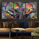 Graffiti Football Helmets Wall Art Canvas Print, Urban by MyGreatCanvas | Canvas Wall Art Prints | Photo Prints & Wall Decor