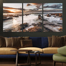 Rocky Coast Ocean Sunset Wall Art Canvas Print, Dramatic by MyGreatCanvas | Canvas Wall Art Prints | Photo Prints & Wall Decor