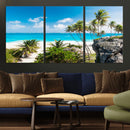 Tropical Beach Wall Art Canvas Print, Palm Tree Ocean by MyGreatCanvas | Canvas Wall Art Prints | Photo Prints & Wall Decor