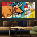 Basquiat Style Bull Graffiti Wall Art Canvas Print, Street by MyGreatCanvas | Canvas Wall Art Prints | Photo Prints & Wall Decor
