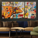 Basquiat Style Bull Graffiti Wall Art Canvas Print, Street by MyGreatCanvas | Canvas Wall Art Prints | Photo Prints & Wall Decor