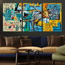 Basquiat Style Bird Bull Graffiti Wall Art Canvas Print, by MyGreatCanvas | Canvas Wall Art Prints | Photo Prints & Wall Decor