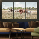 Texas Longhorn Cattle Wall Art Canvas Print, Rustic Ranch by MyGreatCanvas | Canvas Wall Art Prints | Photo Prints & Wall Decor