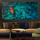 Turquoise Ocean Boat Wall Art Canvas Print by MyGreatCanvas | Canvas Wall Art Prints | Photo Prints & Wall Decor
