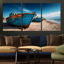Coastal Fishing Boats Wall Art Canvas Print, Sunset Beach by MyGreatCanvas | Canvas Wall Art Prints | Photo Prints & Wall Decor