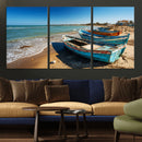 Coastal Fishing Boats Wall Art Canvas Print, Sunset Beach by MyGreatCanvas | Canvas Wall Art Prints | Photo Prints & Wall Decor