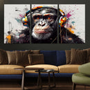 Dj Monkey Wall Art Canvas Print – Colorful Pop Art Banksy by MyGreatCanvas | Canvas Wall Art Prints | Photo Prints & Wall Decor