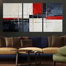 Navy Red Abstract Wall Art Canvas Print, Modern Luxury by MyGreatCanvas | Canvas Wall Art Prints | Photo Prints & Wall Decor