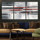 Gray Red Abstract Wall Art Canvas Print, Modern Abstract by MyGreatCanvas | Canvas Wall Art Prints | Photo Prints & Wall Decor
