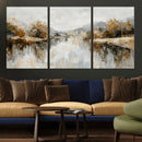 Neutral Abstract Lake Landscape Wall Art Canvas Print by MyGreatCanvas | Canvas Wall Art Prints | Photo Prints & Wall Decor