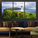 Coastal Lighthouse Wall Art Canvas Print, Cliffside Ocean by MyGreatCanvas | Canvas Wall Art Prints | Photo Prints & Wall Decor