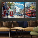 London City Street Wall Art Canvas Print, Big Ben & Red Bus by MyGreatCanvas | Canvas Wall Art Prints | Photo Prints & Wall Decor