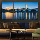 Washington DC Wall Art Canvas Print – Lincoln Memorial Night by MyGreatCanvas | Canvas Wall Art Prints | Photo Prints & Wall Decor
