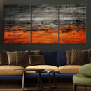 Black Orange Abstract Wall Art Canvas Print Modern Textured by MyGreatCanvas | Canvas Wall Art Prints | Photo Prints & Wall Decor