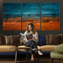 Teal Orange Abstract Wall Art Canvas Print Modern Large by MyGreatCanvas | Canvas Wall Art Prints | Photo Prints & Wall Decor