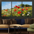 Wildflower Meadow Wall Art Canvas Print – Colorful Poppy and by MyGreatCanvas | Canvas Wall Art Prints | Photo Prints & Wall Decor