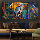 Colorful Heron Wall Art Canvas Print Tropical Bird Abstract by MyGreatCanvas | Canvas Wall Art Prints | Photo Prints & Wall Decor