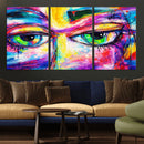 Colorful Abstract Face Wall Art Canvas Print – Modern Pop by MyGreatCanvas | Canvas Wall Art Prints | Photo Prints & Wall Decor