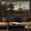 Adolf Dressler Landscape of the Oder River Wall Art Canvas by MyGreatCanvas | Canvas Wall Art Prints | Photo Prints & Wall Decor