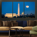 Washington DC Skyline Wall Art Canvas Print – Lincoln by MyGreatCanvas | Canvas Wall Art Prints | Photo Prints & Wall Decor