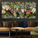 Vintage Birds and Flowers Wide Wall Art: Extra Large by MyGreatCanvas | Canvas Wall Art Prints | Photo Prints & Wall Decor