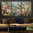 Vintage Birds and Flowers Wall Art Canvas Print, Botanical by MyGreatCanvas | Canvas Wall Art Prints | Photo Prints & Wall Decor