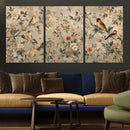 Vintage Birds and Flowers Wall Art Canvas Print, Botanical by MyGreatCanvas | Canvas Wall Art Prints | Photo Prints & Wall Decor
