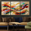 Geometric Abstract Wall Art Canvas Print, Orange Blue by MyGreatCanvas | Canvas Wall Art Prints | Photo Prints & Wall Decor