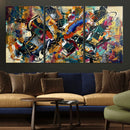 Geometric Abstract Wall Art Canvas Print, Orange Blue by MyGreatCanvas | Canvas Wall Art Prints | Photo Prints & Wall Decor