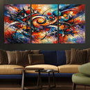 Geometric Abstract Wall Art Canvas Print, Orange Blue by MyGreatCanvas | Canvas Wall Art Prints | Photo Prints & Wall Decor