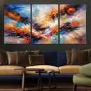 Lyrical Abstraction Wall Art Canvas Print, Orange Blue by MyGreatCanvas | Canvas Wall Art Prints | Photo Prints & Wall Decor