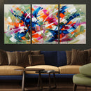 Geometric Abstract Wall Art Canvas Print, Orange Blue by MyGreatCanvas | Canvas Wall Art Prints | Photo Prints & Wall Decor