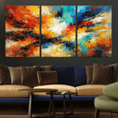 Lyrical Abstract Wall Art Canvas Print, Orange Blue Abstract by MyGreatCanvas | Canvas Wall Art Prints | Photo Prints & Wall Decor