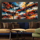 Lyrical Abstrac Wall Art Canvas Print, Orange Blue Abstract by MyGreatCanvas | Canvas Wall Art Prints | Photo Prints & Wall Decor