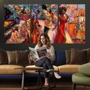 African American Jazz Singer Canvas Art — Red Dress Black by MyGreatCanvas | Canvas Wall Art Prints | Photo Prints & Wall Decor
