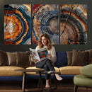 Tree Ring Canvas Wall Art, Wood Cross Section Triptych by MyGreatCanvas | Canvas Wall Art Prints | Photo Prints & Wall Decor