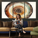 Natural Wood Slice Wall Art Canvas Print, Tree Ring Wall by MyGreatCanvas | Canvas Wall Art Prints | Photo Prints & Wall Decor