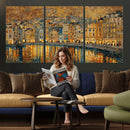 Gustav Klimt Golden Cityscape Wall Art Canvas Print, Framed by MyGreatCanvas | Canvas Wall Art Prints | Photo Prints & Wall Decor